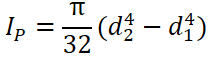 I_P=π/32(d_24−d_14)