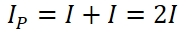I_P=I+I=2I